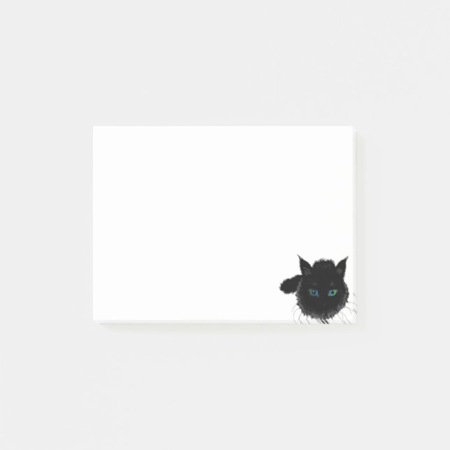 Black Cat Look Post-it Notes (Front)