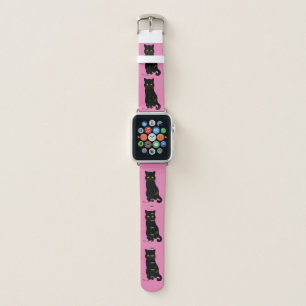 Black cat, Louis Wain Apple Watch Band
