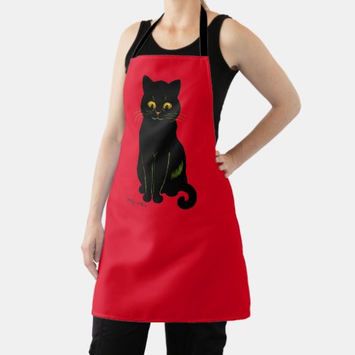 Black cat Louis Wain Apron