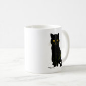 Black cat, Louis Wain Coffee Mug (Front Right)