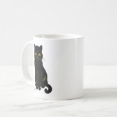 Black cat, Louis Wain Coffee Mug (Front Left)