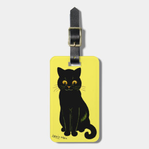 Black cat, Louis Wain Luggage Tag