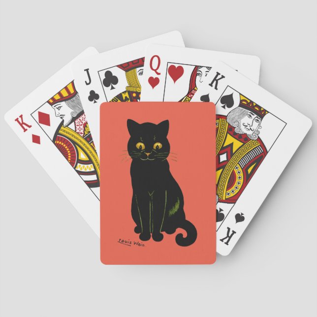 Black cat, Louis Wain Poker Cards (Back)