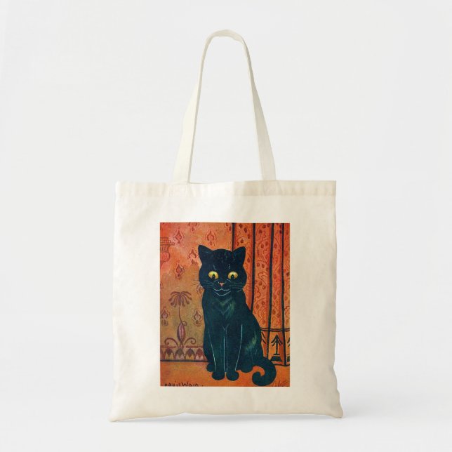 Black cat, Louis Wain Tote Bag (Front)
