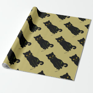 Black cat, Louis Wain Wrapping Paper