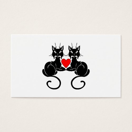 Black Cat Love Business Card Templates