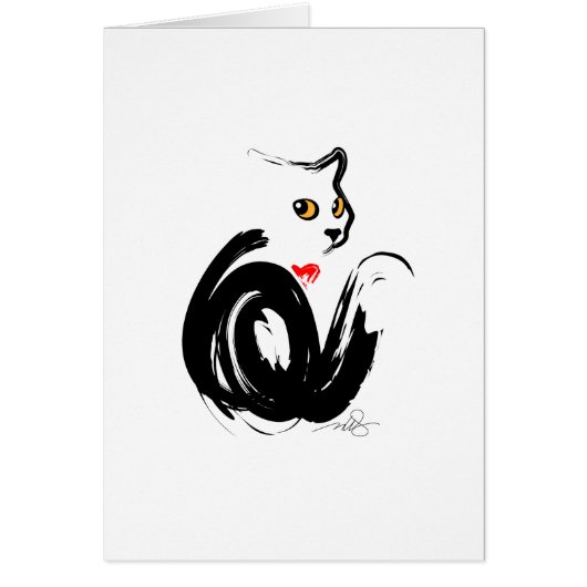 Black Cat Love Cards (Front)