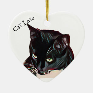 Black And White Cat Christmas Ornaments | Zazzle - 100% Satisfaction ...