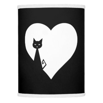 Black Cat Love Lamp Shade by WaywardMuse at Zazzle