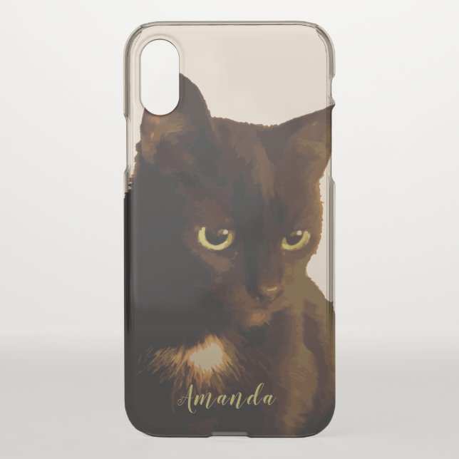  Black Cat love pet boho style  Uncommon iPhone Case (Back)