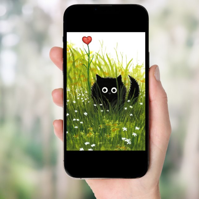 Black Cat Love Poster by Bihrle (Front Digital)