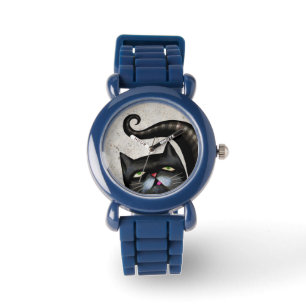 BLACK CAT LOVER ART WRIST WATCH