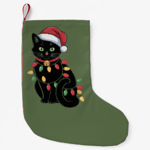 Black Cat Lover Christmas Kitten Gift Cat Mom Xmas Small Christmas Stocking