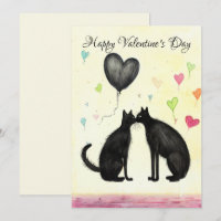 Black Cat Lover Heart Valentine's Day No3