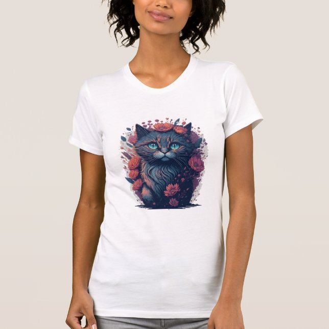 Black cat lovers T-Shirt (Front)