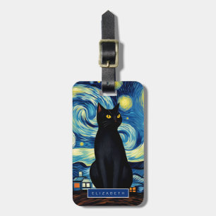 Black Cat Luggage Tags