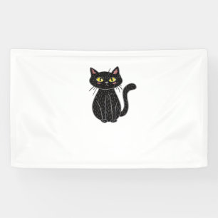 Black Cat Magic – Cute & Spooky Halloween Cat Art Banner