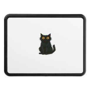 Black Cat Magic � Cute & Spooky Halloween Cat Art Hitch Cover