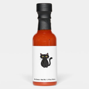 Black Cat Magic – Cute & Spooky Halloween Cat Art  Hot Sauces