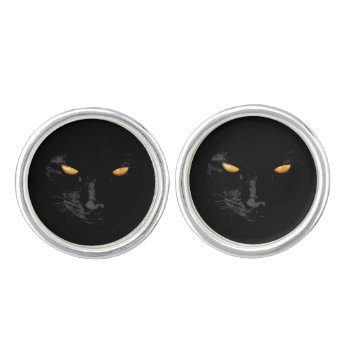 Black Cat Magic Elegant Cufflinks by DigitalSolutions2u at Zazzle