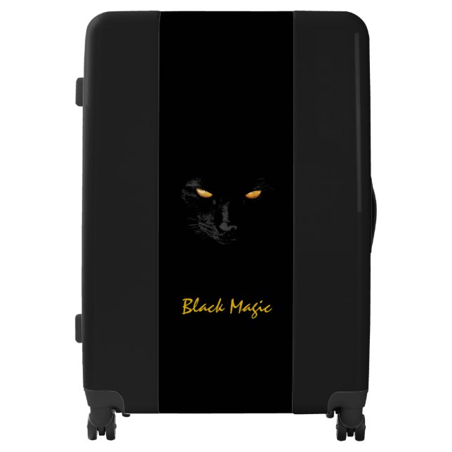Black Cat Magic elegant customizable Luggage (Front)