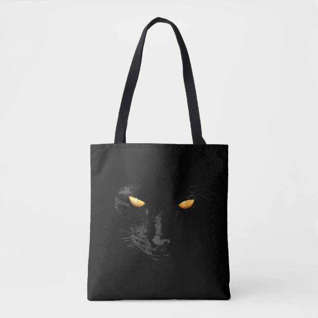 Black Cat Magic elegant customizable Tote Bag (Front)