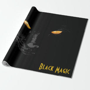 Black Cat Magic funny customizable Wrapping Paper