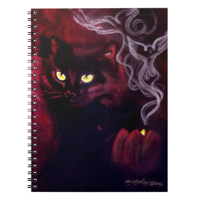 Black Cat Magic Spiral Notebook (Front)