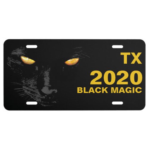 Black Cat Magic stunning customizable License Plate