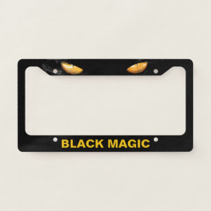 Black Cat Magic stunning customizable License Plate Frame