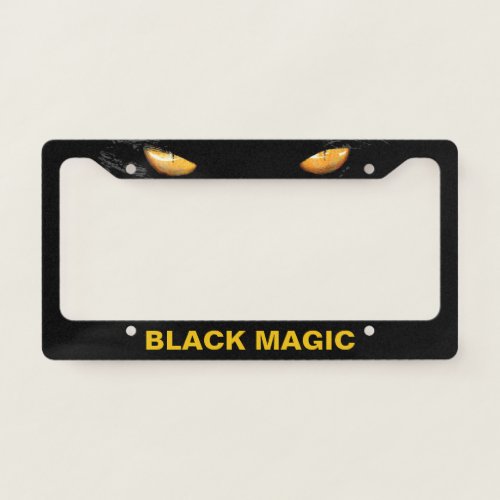 Black Cat Magic stunning customizable License Plate Frame