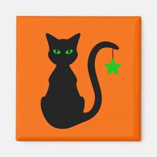 Black Cat Magnet