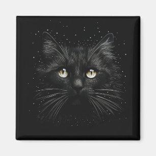 Black Cat Magnet