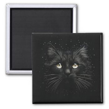 Black Cat Magnet by BluePlanet at Zazzle