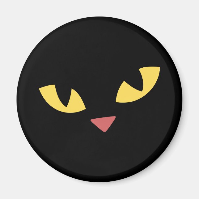 Black cat magnet (Front)