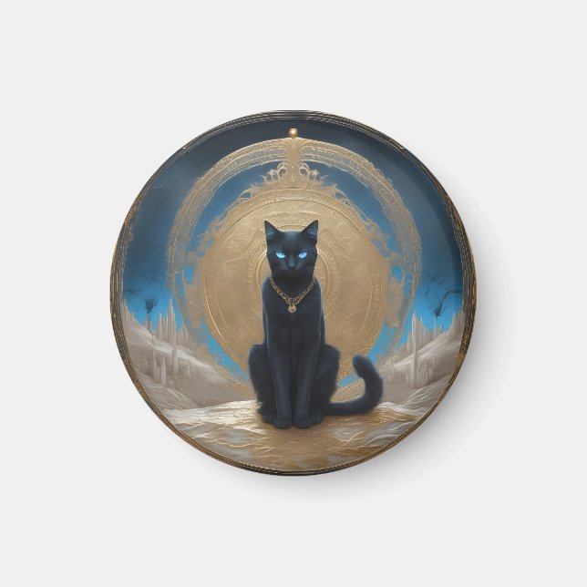 Black Cat Magnet (Front)