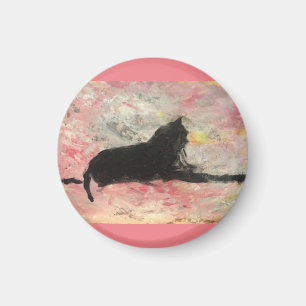 Black Cat Magnet