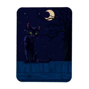 Black Cat Magnet