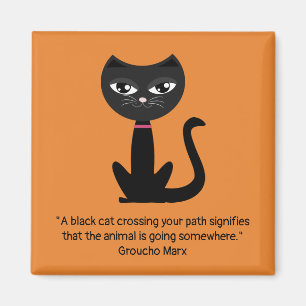 Black cat magnet