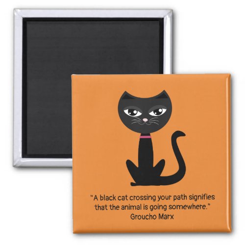 Black cat magnet