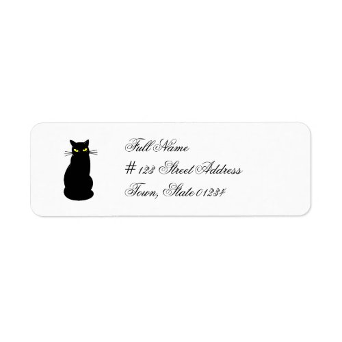Black Cat Mailing Labels