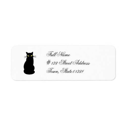 Black Cat Mailing Labels | Zazzle