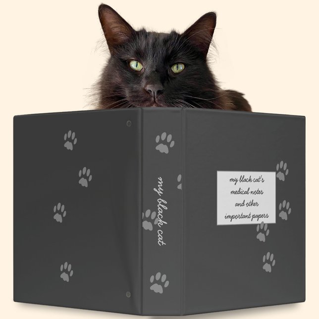 Black Cat Medical Notes Storage Vet Binder (Creator Uploaded)
