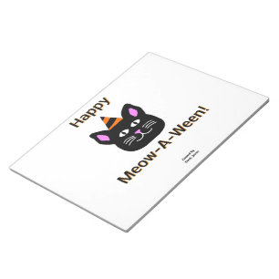 Black Cat Meow-A-Ween Notepad (27.9 cm x 21.6 cm)