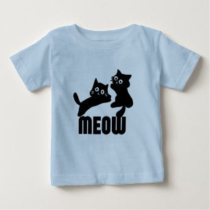 black cat,meow baby T-Shirt