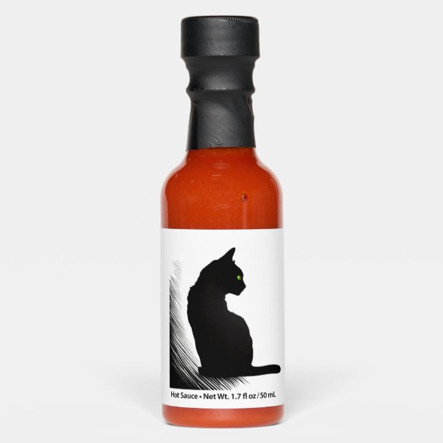 Black Cat - Meow  Hot Sauces (Front)