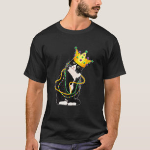 Black Cat Meow Mardi Gras Mask Fleur De Lis Cat 1 T-Shirt