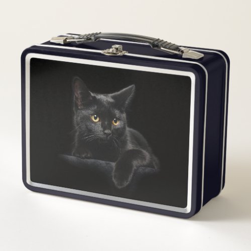 Black Cat Metal Lunchbox