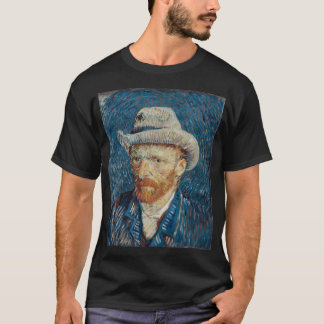 Black cat Monet Waterlily T-Shirt
