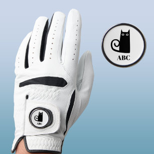 Black Cat Monogram Golf Glove